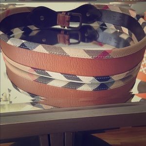AUTHENTIC Burberry Leather trim belt
